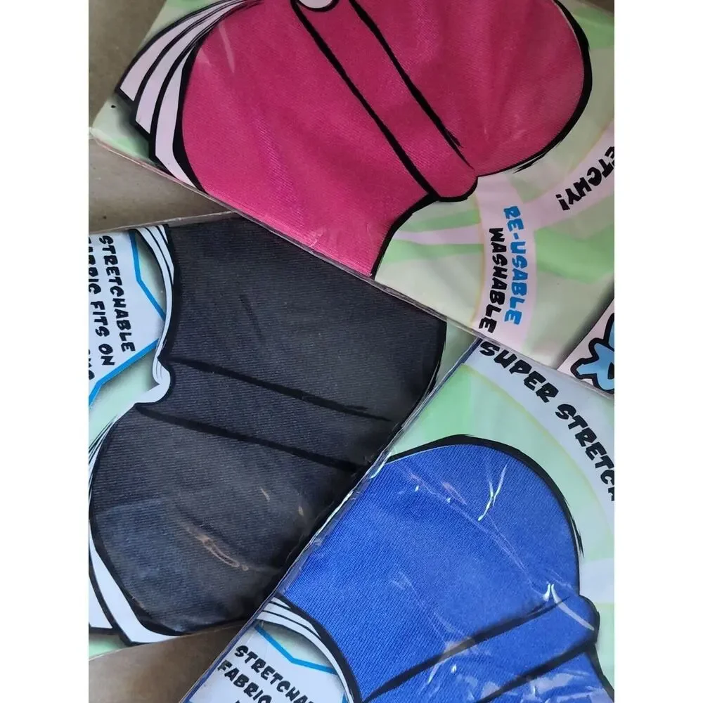 It's Academic Stretchable Book Cover New Set Of 3 Pink Blue & Black